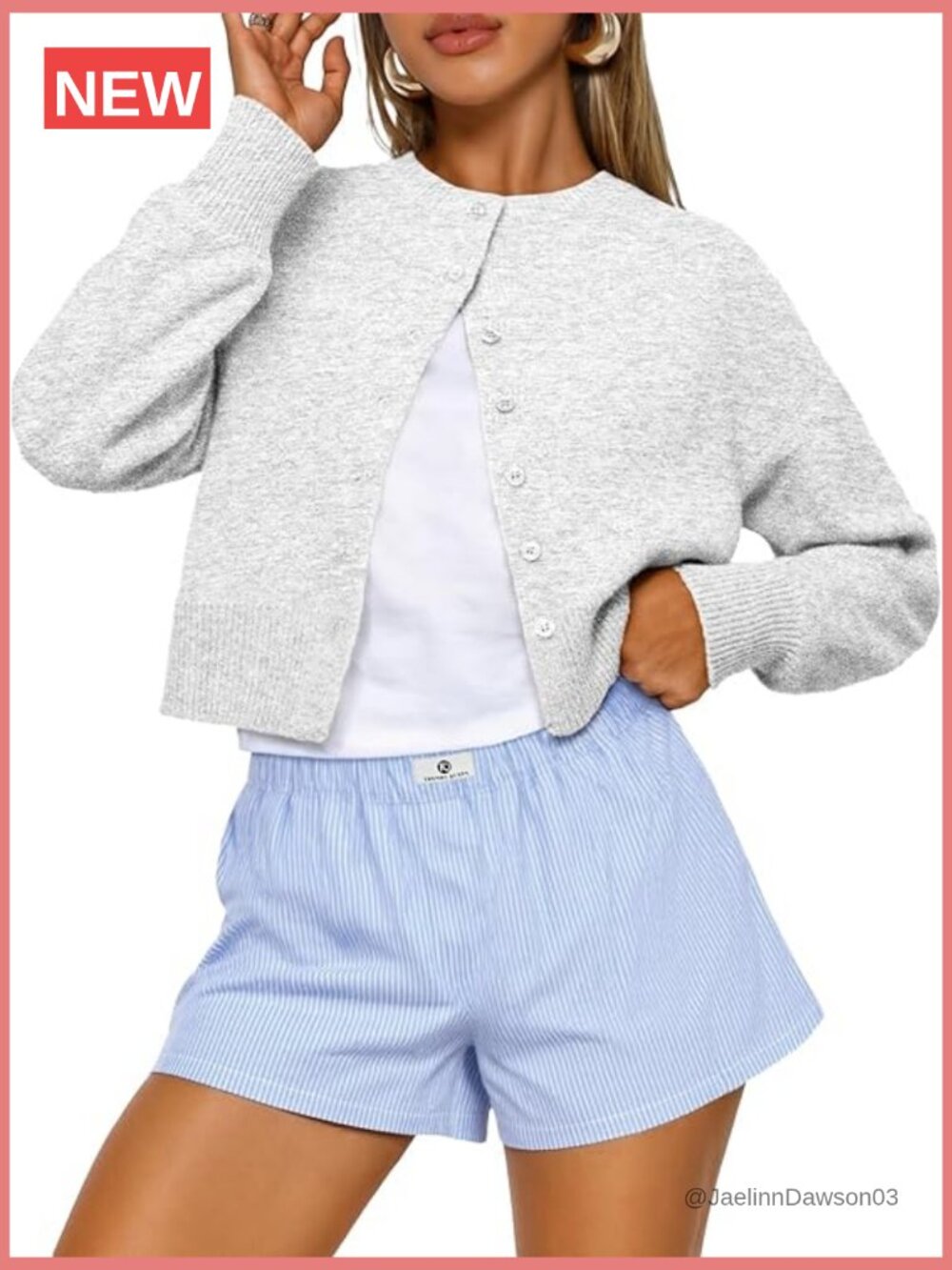 Cropped Cardigan Sweater for Women - Lightweight Knit Button Front Layering
